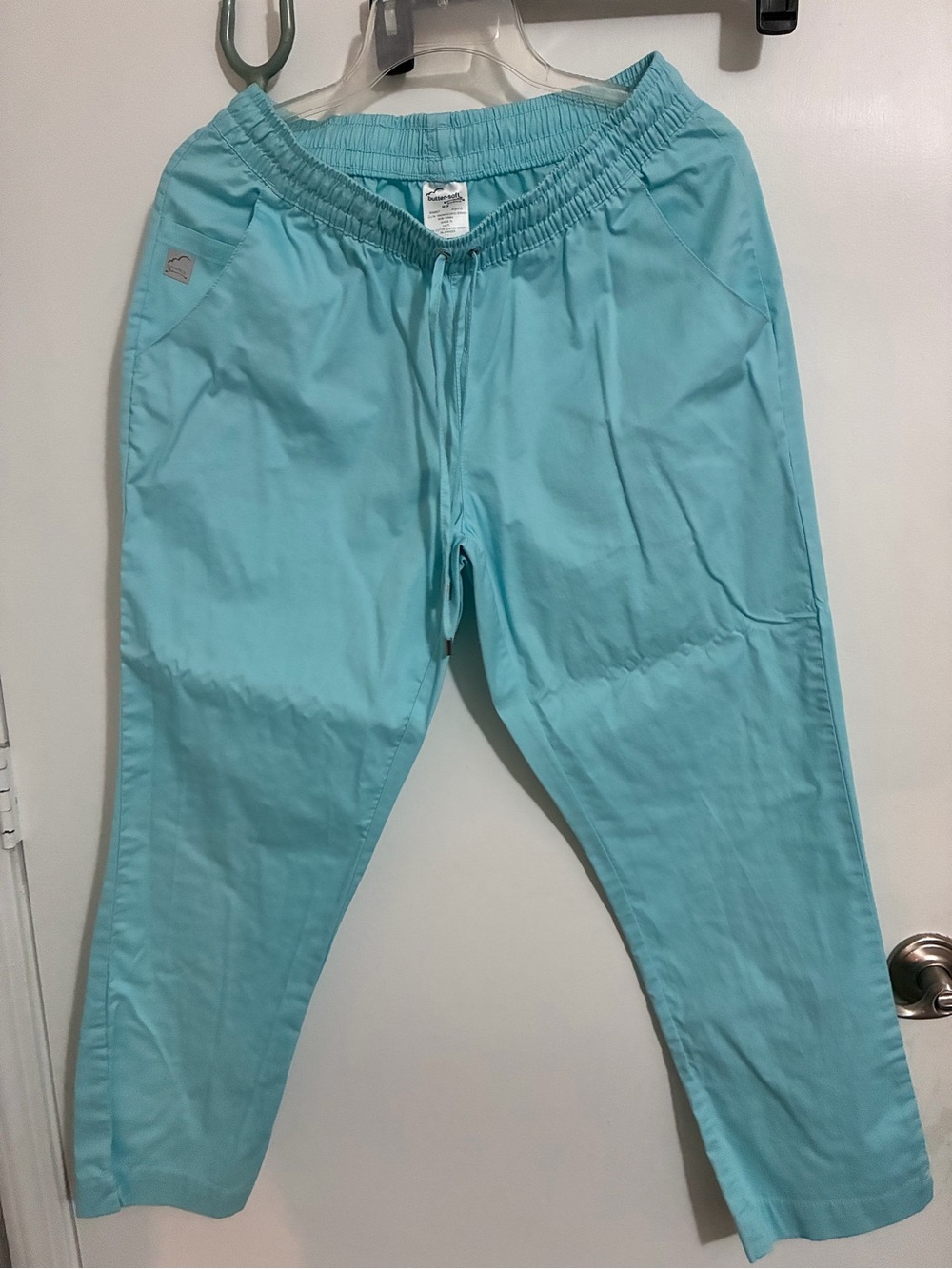 Butter Soft Aqua Pull-On Bottoms - Comfortable Scrub Pants
